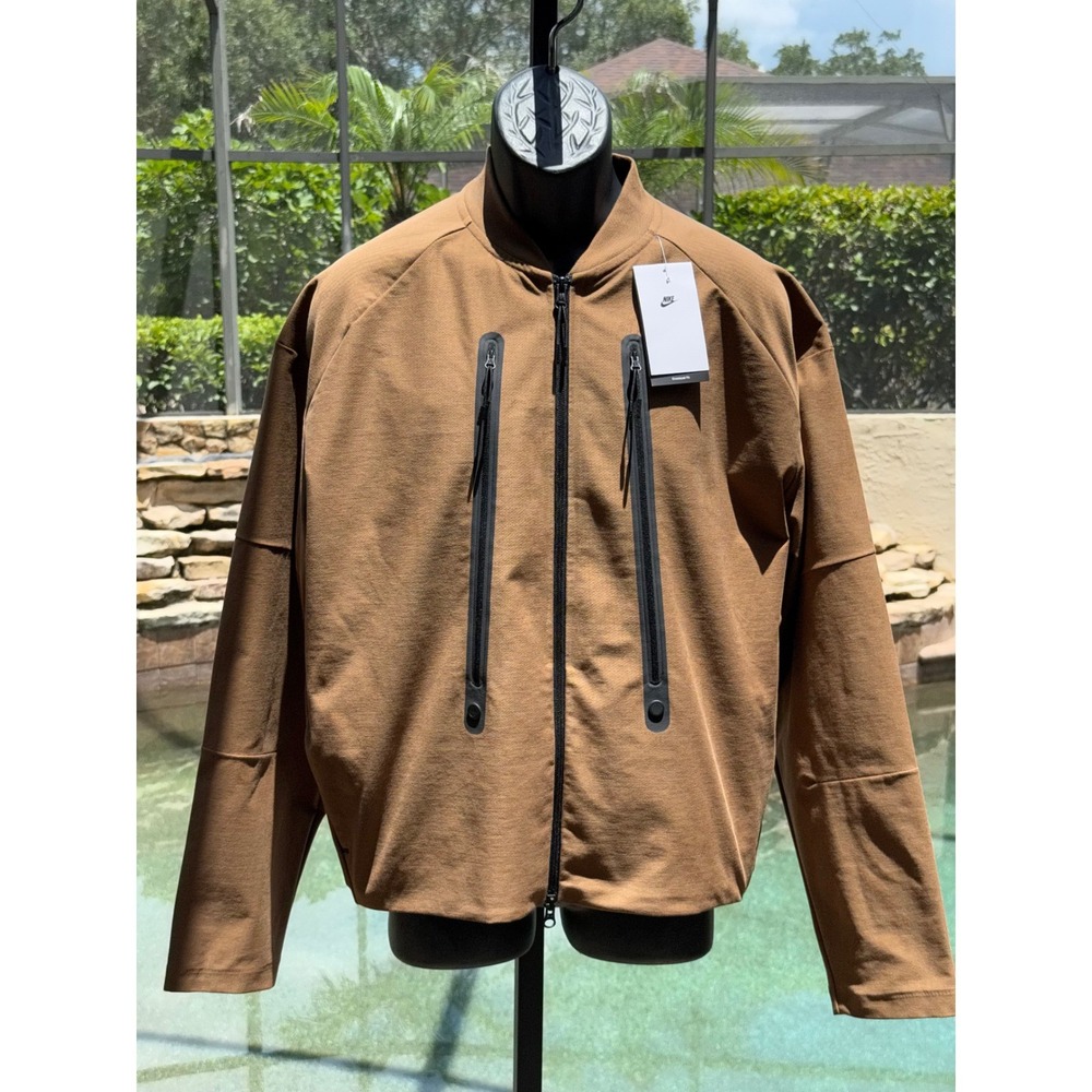 Nike Tech Pack Bomber Jacket Ale Brown HV0951-235 Mens Oversized Fit XXL